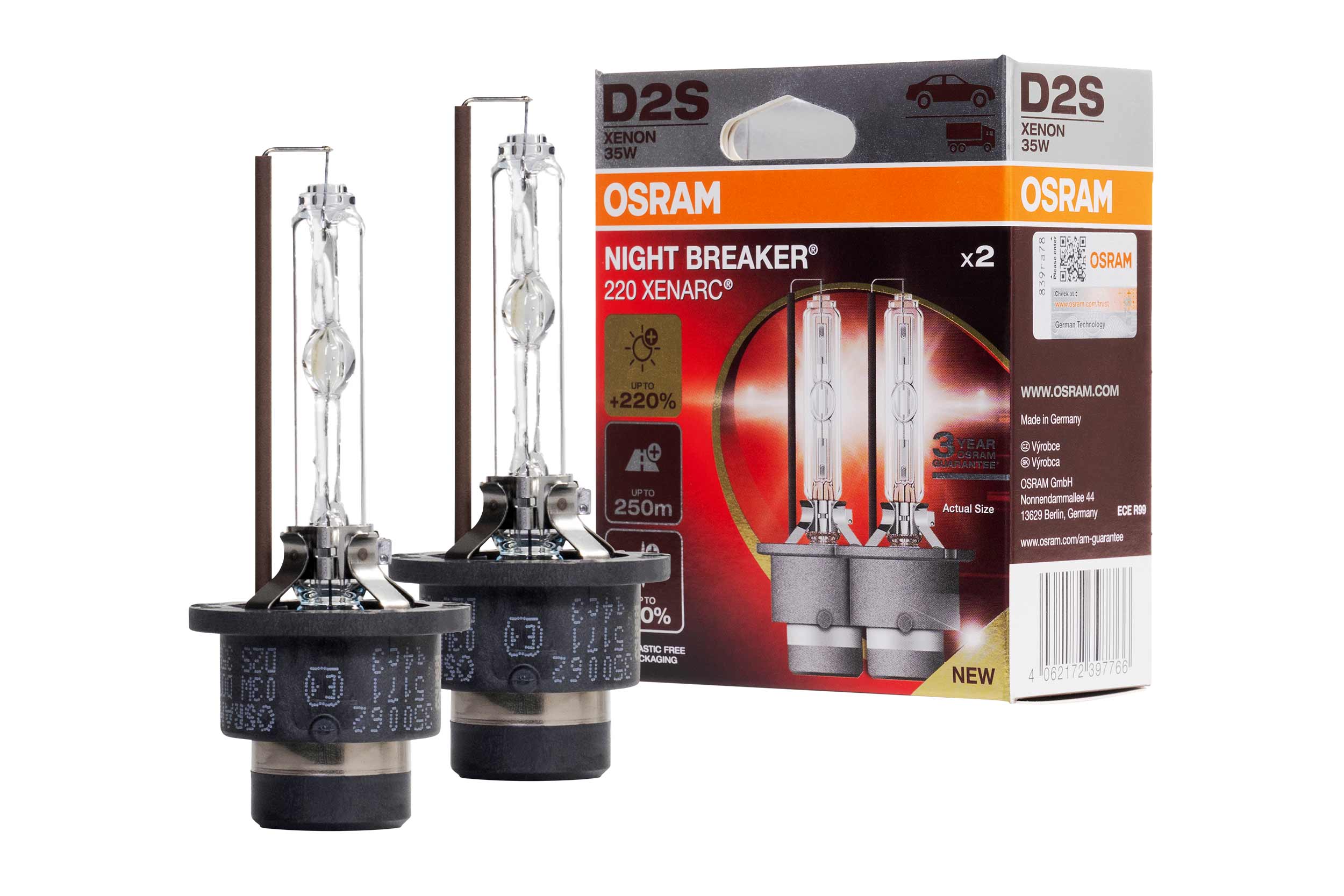 D2S: Osram Xenarc 66240 Night Breaker 220 4200K HID Bulbs